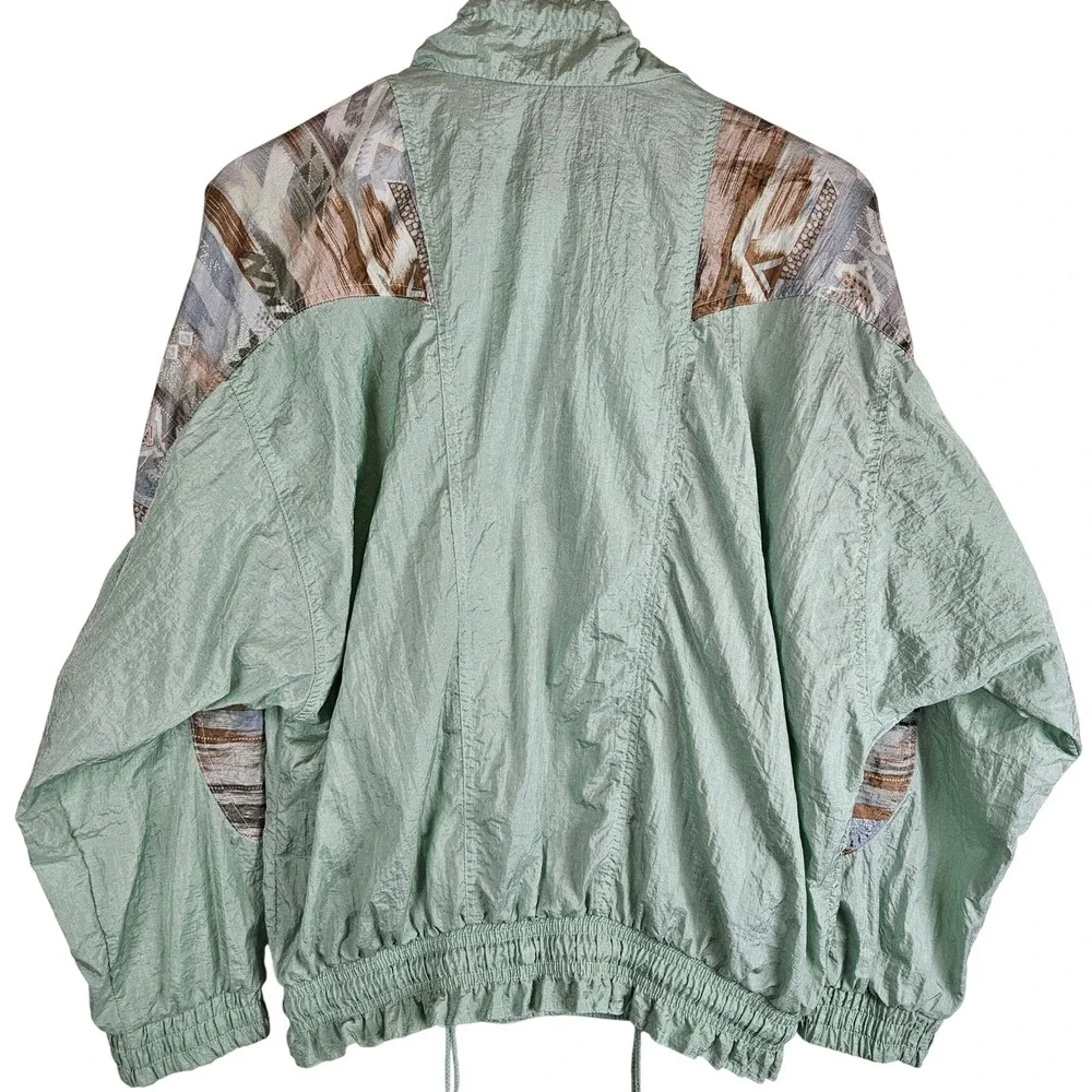 Athletic‎ Works vintage windbreaker mint green 90's drawstring lightweight M